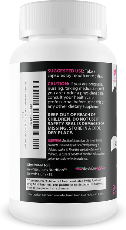 Silk Advanced Biotin Complex - Suplemento de – Complejo de vitaminas B: incluye otras vitaminas del grupo B que – Image 3
