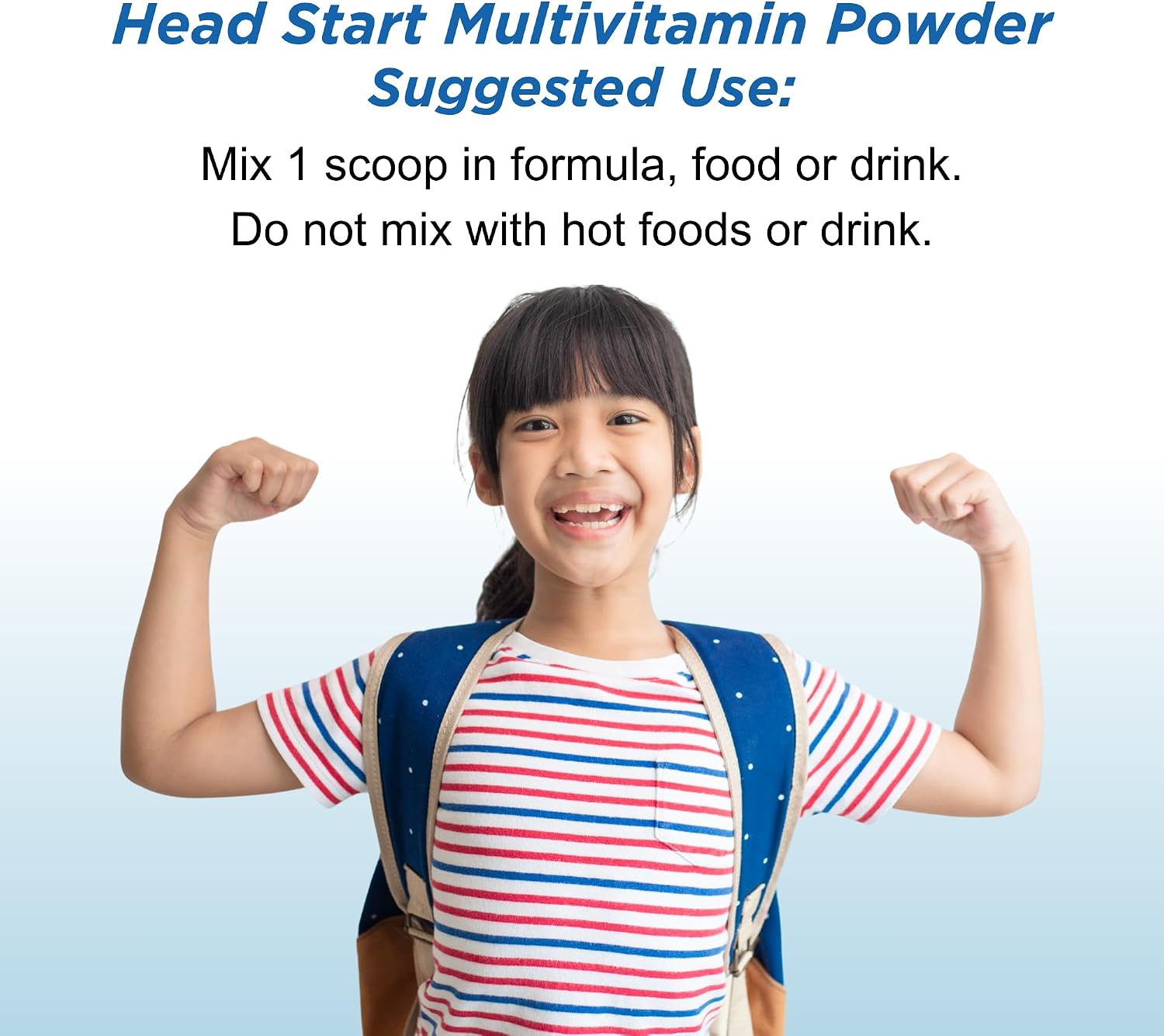 Dr. Wholeness Head Start Multivitamin Powder | Nutrientes esenciales para niños en crecimiento, vitaminas B metiladas, fácil de mezclar, sin sabores, edulcorantes ni conservantes | 60 dosis - 68 g