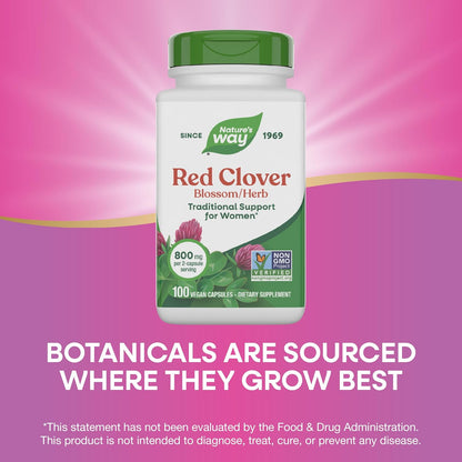 Nature's Way Trébol Rojo 800 mg - 100 Cápsulas Veganas – Image 4