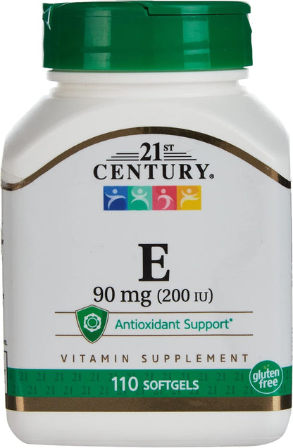 21st Century Vitamina E, 90 mg (200 UI), 110 Cápsulas Blandas – Image 1