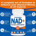 Spliferkou NAD+ Liposomal 2200mg, 60 Cápsulas | Suplemento de NAD+ para Energía Celular y Envejecimiento Saludable