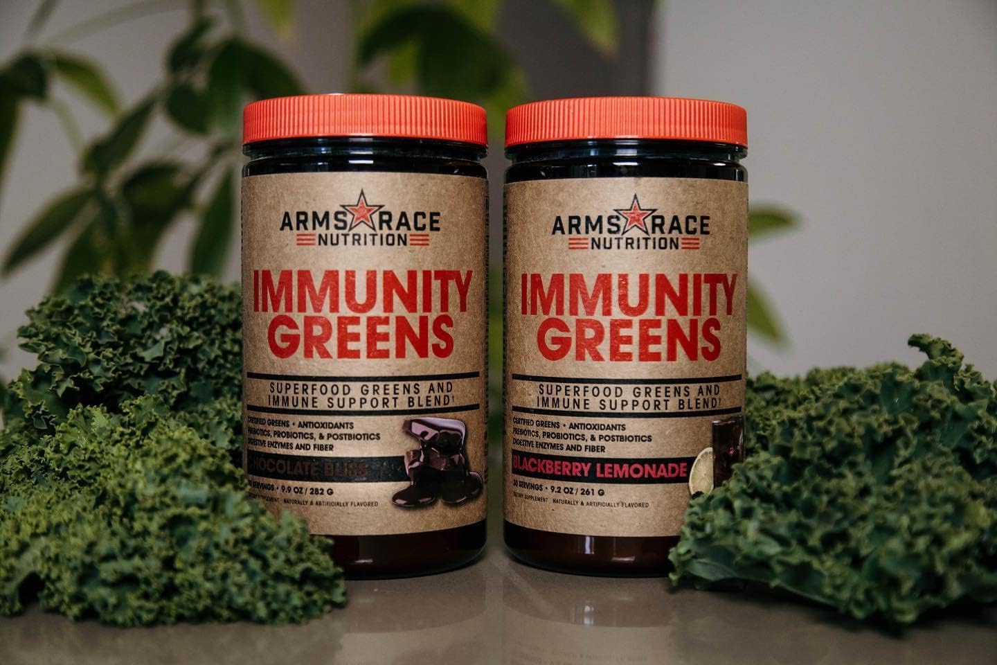 Arms Race Nutrition Immunity Greens Superfoods - Apoyo Inmunológico y Digestivo, Sabor Piña Mango, 9.2 oz (30 porciones)