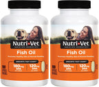 Nutri-Vet Aceite de Pescado para Perros - Suplemento Omega 3 con EPA y DHA, 100 Cápsulas Blandas