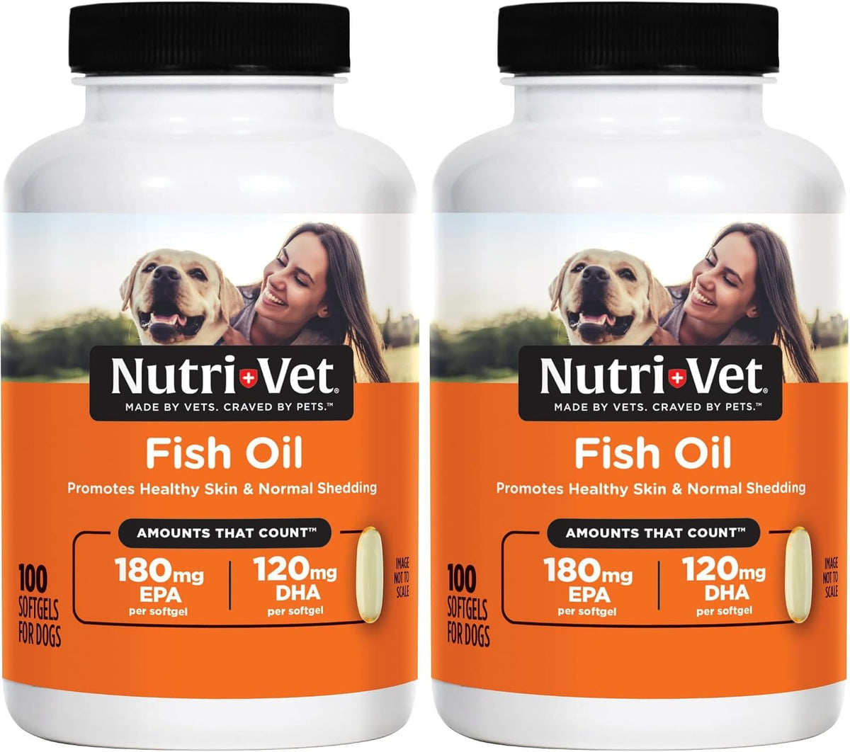 Nutri-Vet Aceite de Pescado para Perros - Suplemento Omega 3 con EPA y DHA, 100 Cápsulas Blandas – Image 8