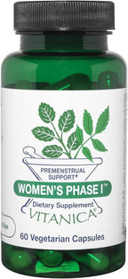 Vitanica Women's Phase I - Apoyo Premenstrual, 120 Cápsulas Veganas