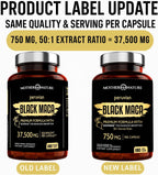 MNO Maca Negra Orgánica 750mg + BioPerine, 180 Cápsulas
