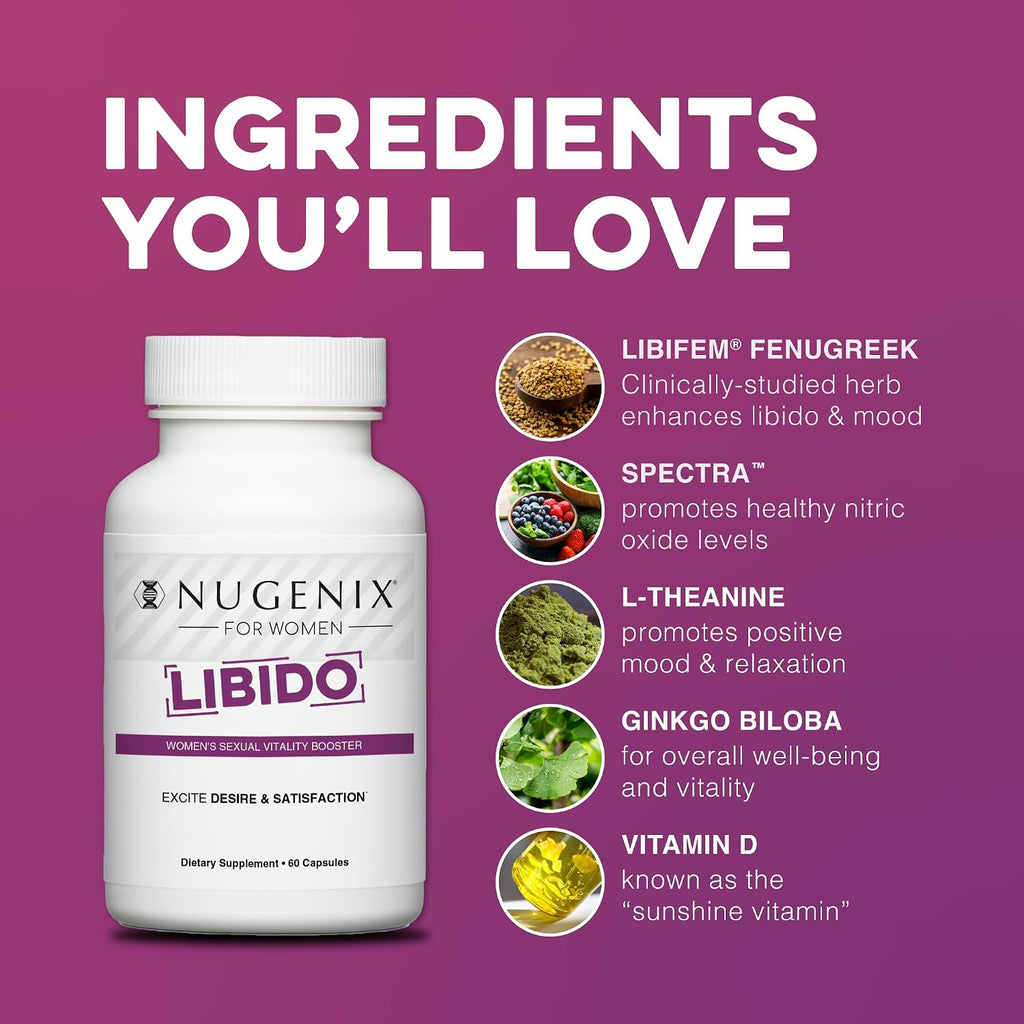 Nugenix Women's Libido Booster - Complemento para el deseo femenino, 60 cápsulas