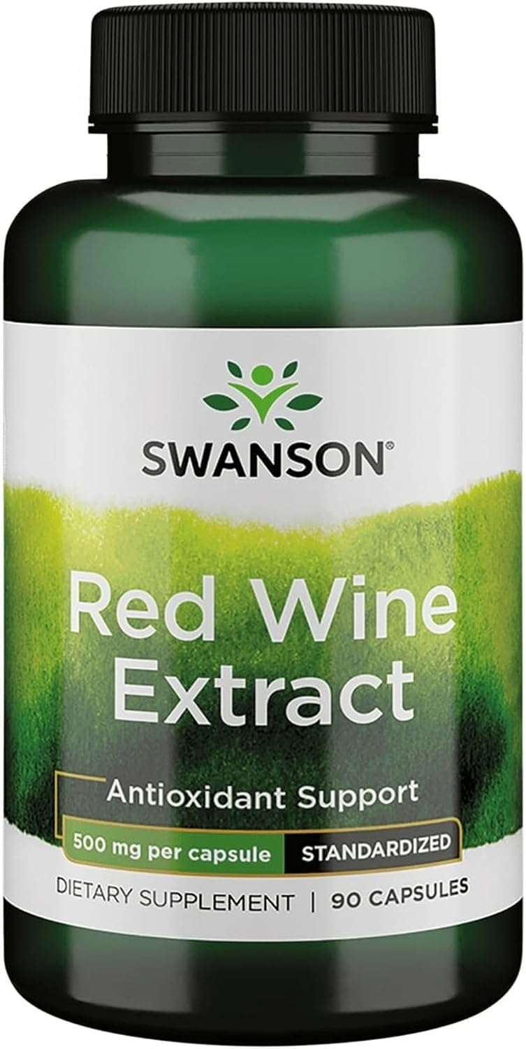 Swanson Extracto de Vino Tinto 500 mg, 90 Cápsulas