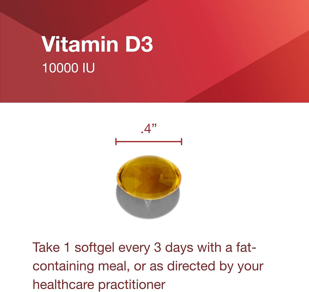 PROTOCOLO PARA EL EQUILIBRIO DE LA VIDA Vitamina D3 10.000 UI – 120 Cápsulas Blandas