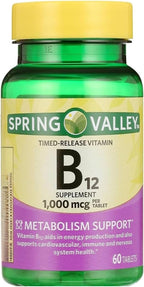 Vitamina B12 1000 mcg Liberación Prolongada – 60 Comprimidos para Hombres y Mujeres