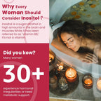 Inositol Gummies con Aceite de Onagra para Mujeres - 40:1 Myo-Inositol 2000mg & D-Chiro Inositol 50mg con Vit D3 B6 B12 y Zinc, Sin Azúcar, Vegano (60 unidades)
