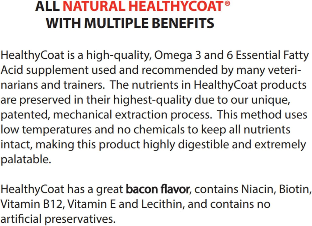 HealthyCoat Complemento Alimenticio Líquido para Perros – 946 ml (1 cuarto)