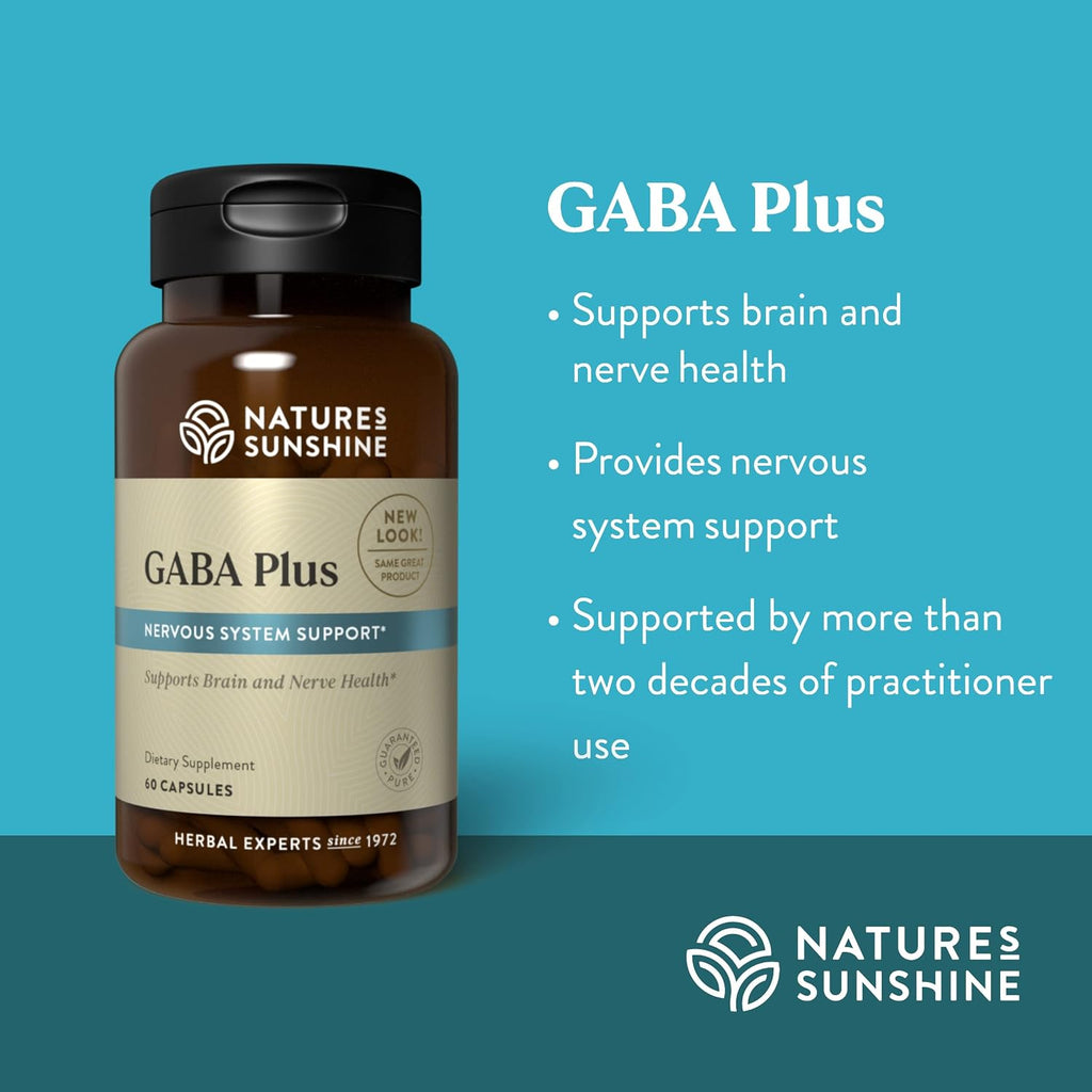 Nature's Sunshine GABA Plus - 60 cápsulas