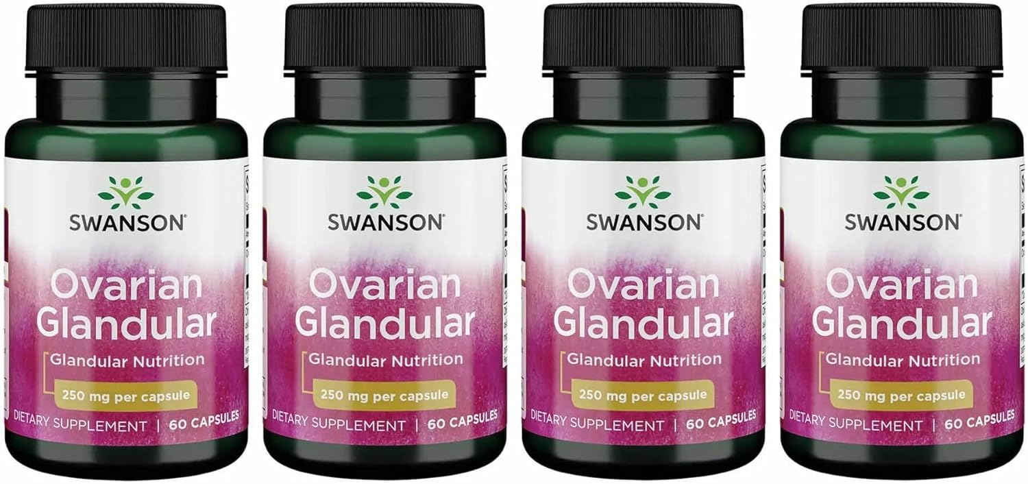 Swanson Glandular Ovarian Supplement - Female Support - 60 Capsules 250 mg