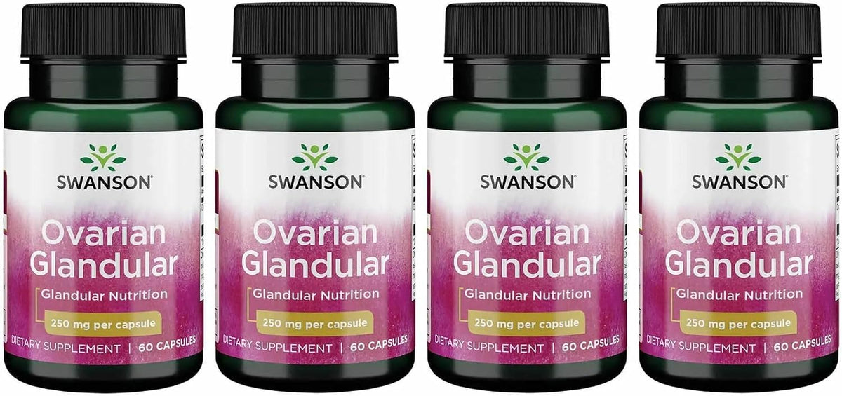 Swanson Ovarian Glandular - Complemento para la Salud Glandular Femenina - 2 Frascos de 60 Cápsulas (250 mg cada una) – Image 8