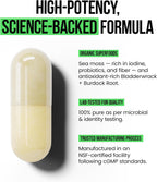 VitaRaw Cápsulas Orgánicas de Irish Sea Moss 2400 mg - con Raíz de Bardana y Fucus Vesiculosus - Suplemento Herbal Avanzado