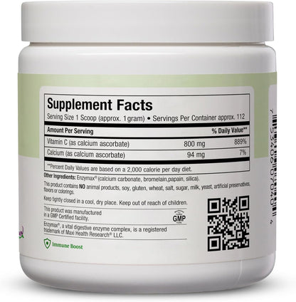Maxi Health Vitamina C Tamponada en Polvo – 800 mg por Dosis – Fórmula Suave para el Estómago – Vegano y Kosher – 113 g – Image 2