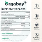 Orgabay Nicotinamida Ribósido Liposomal 2000 mg con TMG y Pterostilbeno, 120 Cápsulas Blandas