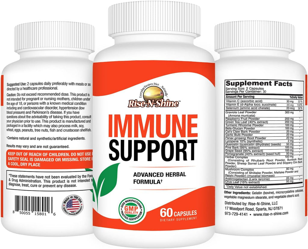 Rise-N-Shine Immune Support - Complemento para las Defensas 60 comprimidos