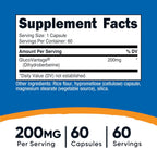 Cápsulas de Dihidroberberina Nutricost (200 mg, 60 cápsulas) - Metabolito de Berberina