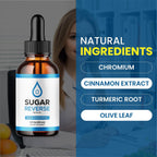 Sugar Reverse Drops, Gotas Líquidas con Cromo, Fórmula Avanzada, 5 Envases