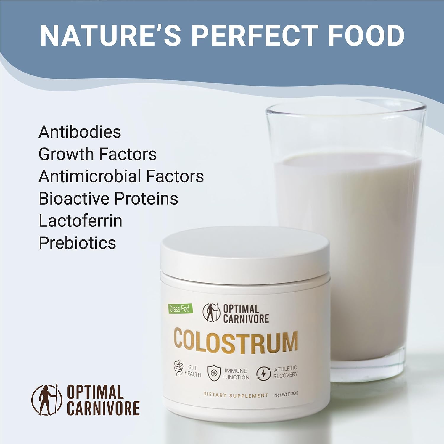 Calostro Bovino en Polvo Grass Fed, Sin Sabor, 120 gramos – Optimal Carnivore