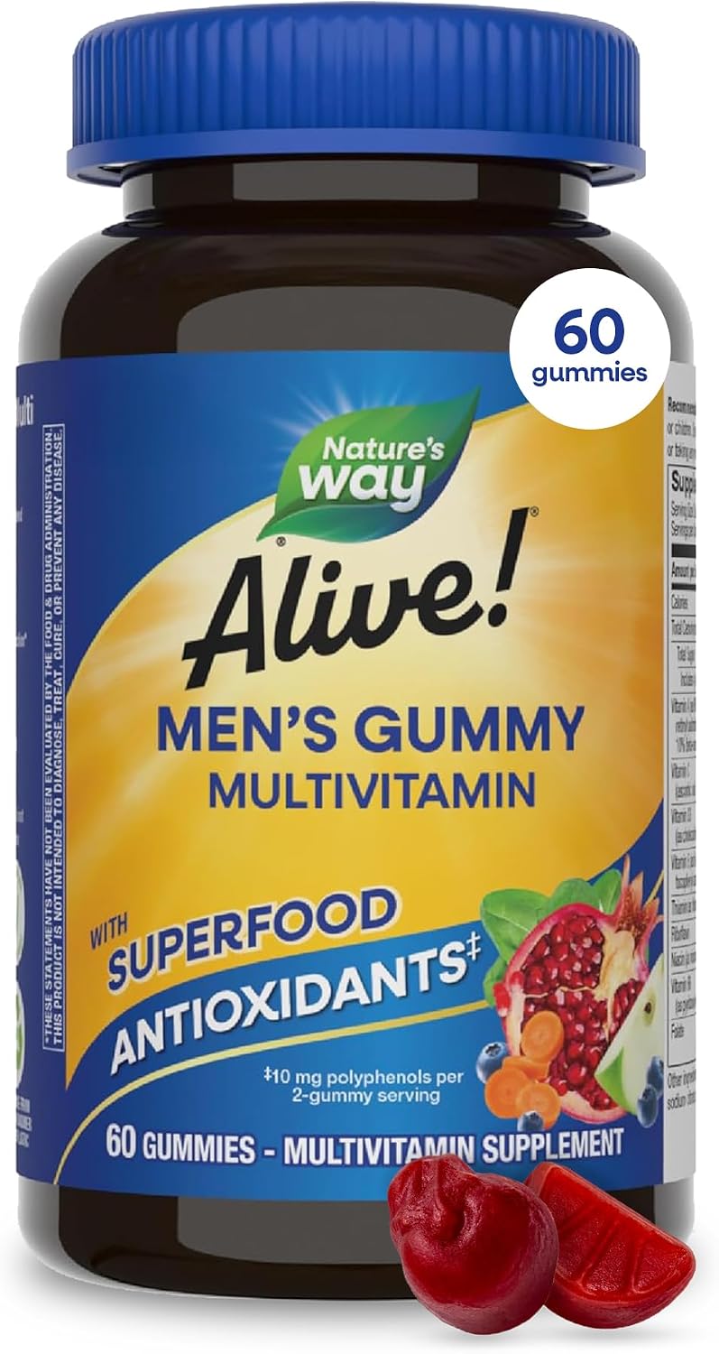 Nature's Way Alive! Gomitas Multivitamínicas para Hombres - 60 Unidades
