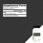 NutraBio 100% Pure GABA Supplement (Gamma-Aminobutyric Acid), 500mg - May Help with Healthy Sleep and Relaxation, 90 Capsules