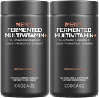 Codeage Multivitamínico Diario para Hombres – 25+ Vitaminas y Minerales, Alimentos Integrales Orgánicos, Probióticos, Omega-3, Zinc, Vitaminas A, B, C, D, E y K (2 Envases)