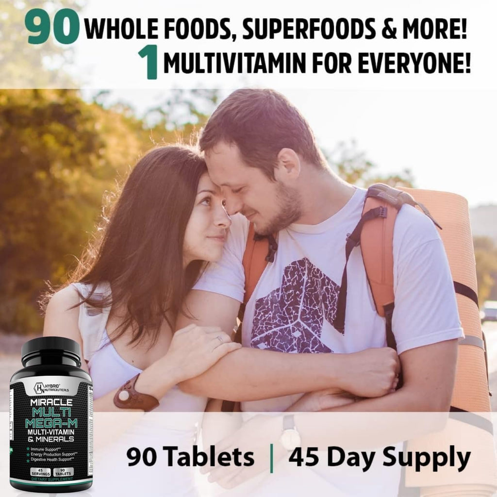 MEGA-M Multivitamin for Men and Women (+ superfoods, Mushrooms and enzymes)