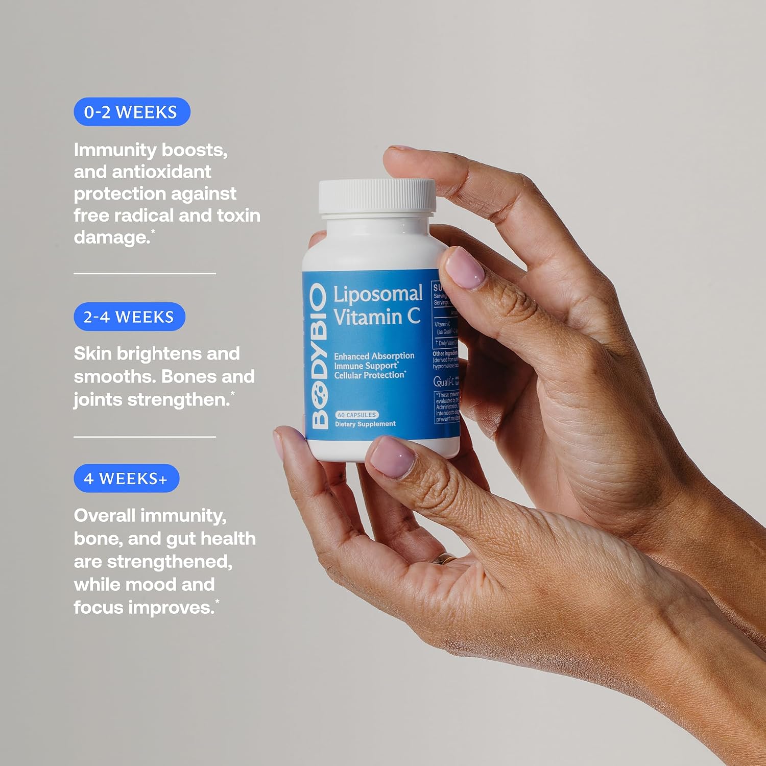 BodyBio Vitamina C Liposomal 1000 mg - 60 Cápsulas
