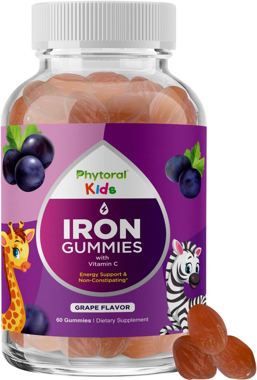 Gominolas de Hierro para Niños con Vitamina C - 60 unidades