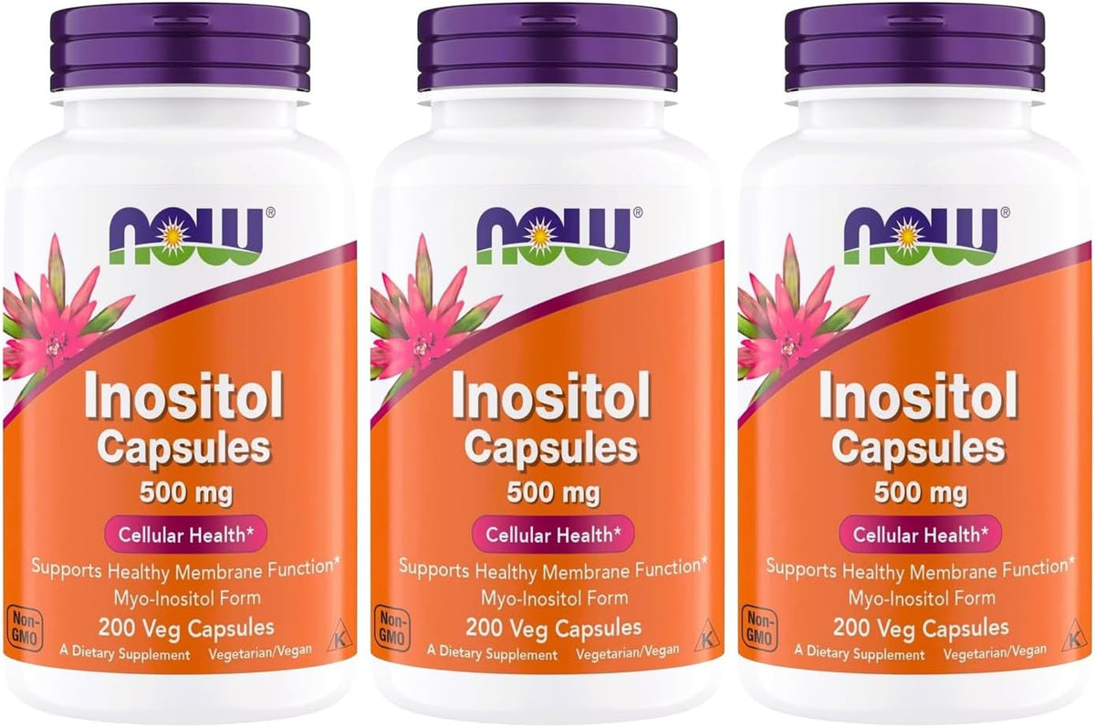 NOW Foods Inositol 500 mg - 200 Cápsulas Vegetales – Image 9