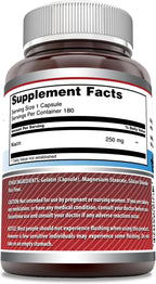 Amazing Formulas Niacina (Vitamina B3) 250 mg 180 Cápsulas