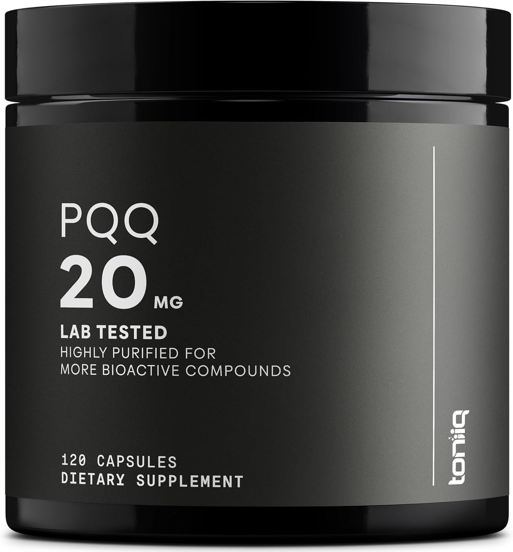 Toniiq PQQ 20mg - 120 Cápsulas - Suplemento de Pirroloquinolina Quinona de Alta Pureza (99%+)