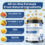 NATURE TARGET Omega 3 para perros, 180 masticables sabor pollo