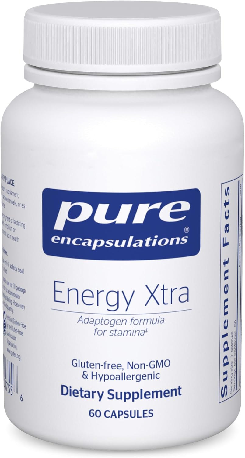 Pure Encapsulations Energy Xtra | Fórmula Adaptógena para la Resistencia* | 60 Cápsulas