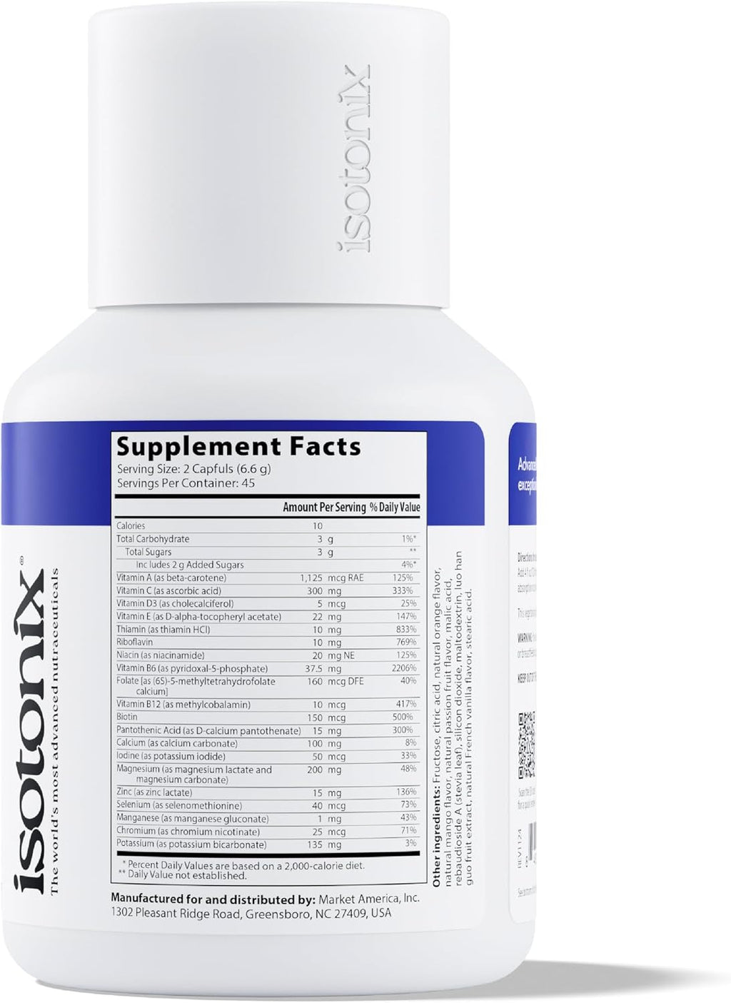 Isotonix Multivitamin Fifty Plus – Multivitamínico diario para adultos mayores de 50 años