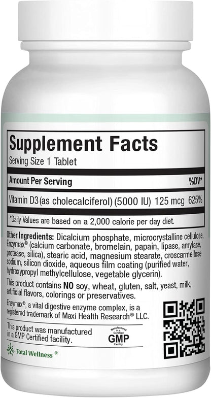Vitamina D3 5000 UI (125 mcg) - Dosis Alta – Mantenimiento de huesos normales: Junto con el calcio, la vitamina D – Image 2