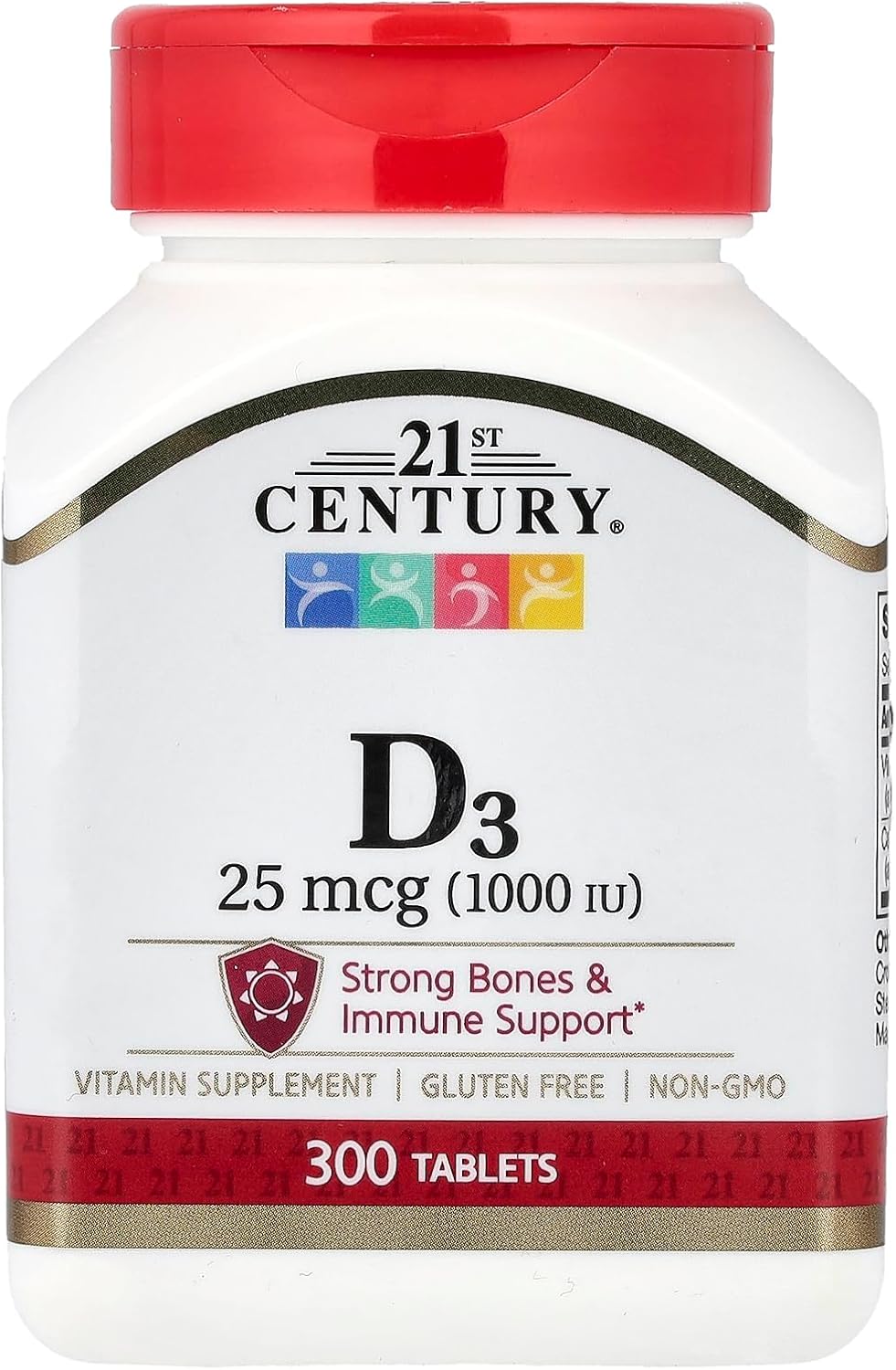 21st Century D 1000 UI Comprimidos, 300 unidades