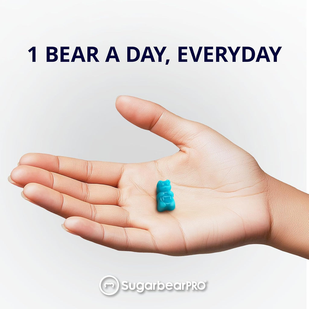 SugarBearPro Hair Vitamin Gummy - Suministro de 6 Meses - Biotina 6000mcg, con Vitamina B12, MSM, Inositol, Omega 3 y Saúco - 210 Gominolas Veganas