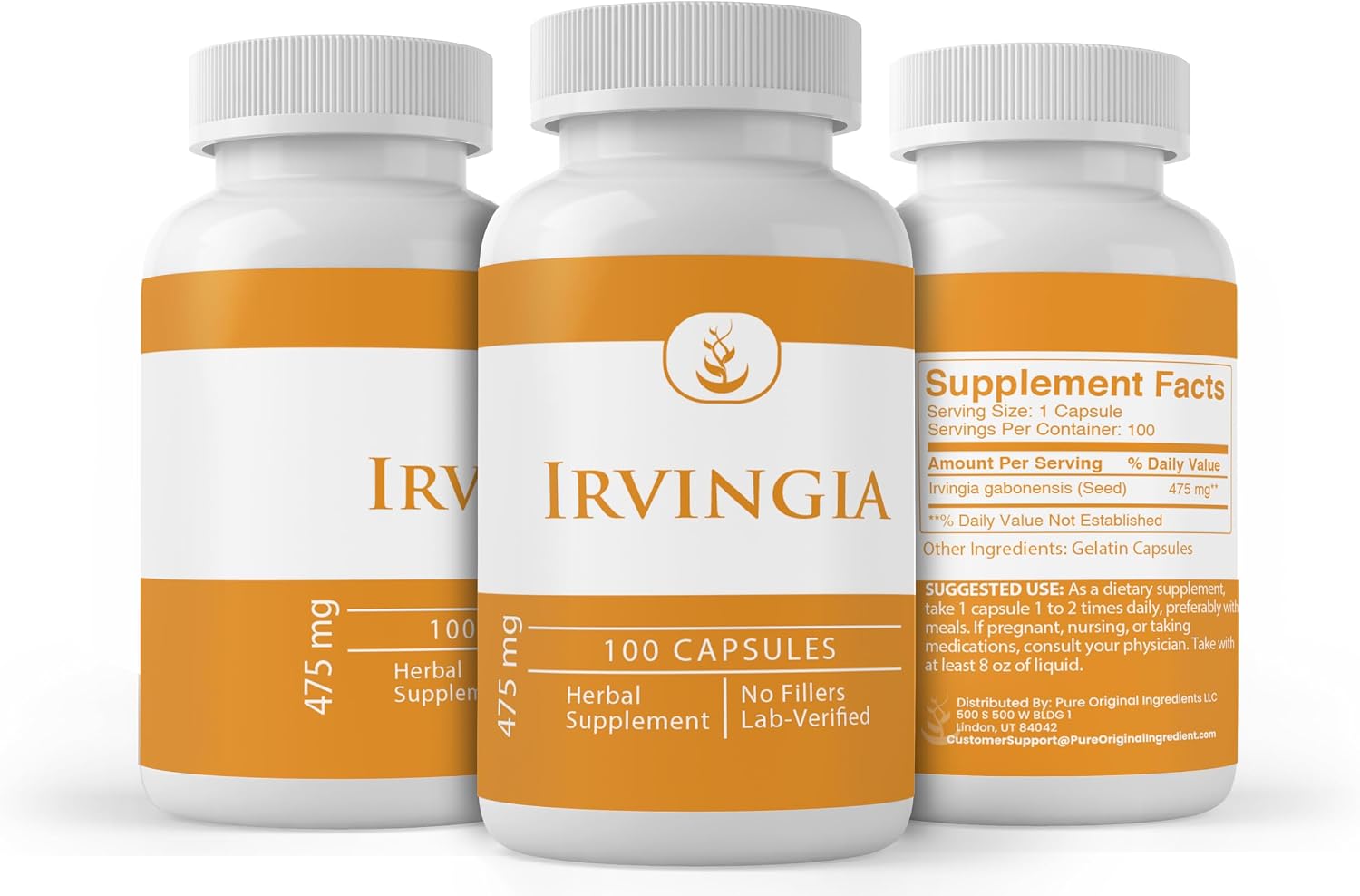 Irvingia (100 Cápsulas) - Puro, Sin Aditivos ni Rellenos