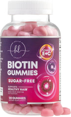 Gominolas de Biotina 5000 mcg con Vitaminas E y C para Cabello, Piel y Uñas - Hello Lovely! (120 unidades)