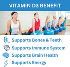 Greenfield Nutritions Gominolas de Vitamina D3 Halal - 2000 IU (50 mcg), 90 Gominolas Vegetarianas