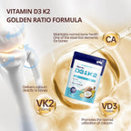QVQ Vitamina D3 10000 UI + K2 (MK-7) 200 mcg, 300 Cápsulas blandas con aceite de coco virgen