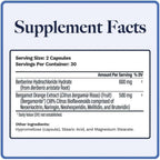 Berbercol | 500mg Citrus Bergamot (as Bergamonte) and Berberine | 60 Capsules