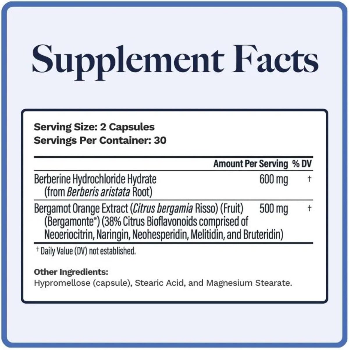 Berbercol | 500mg Bergamota Cítrica (como Bergamonte) y Berberina | 60 Cápsulas – Image 3