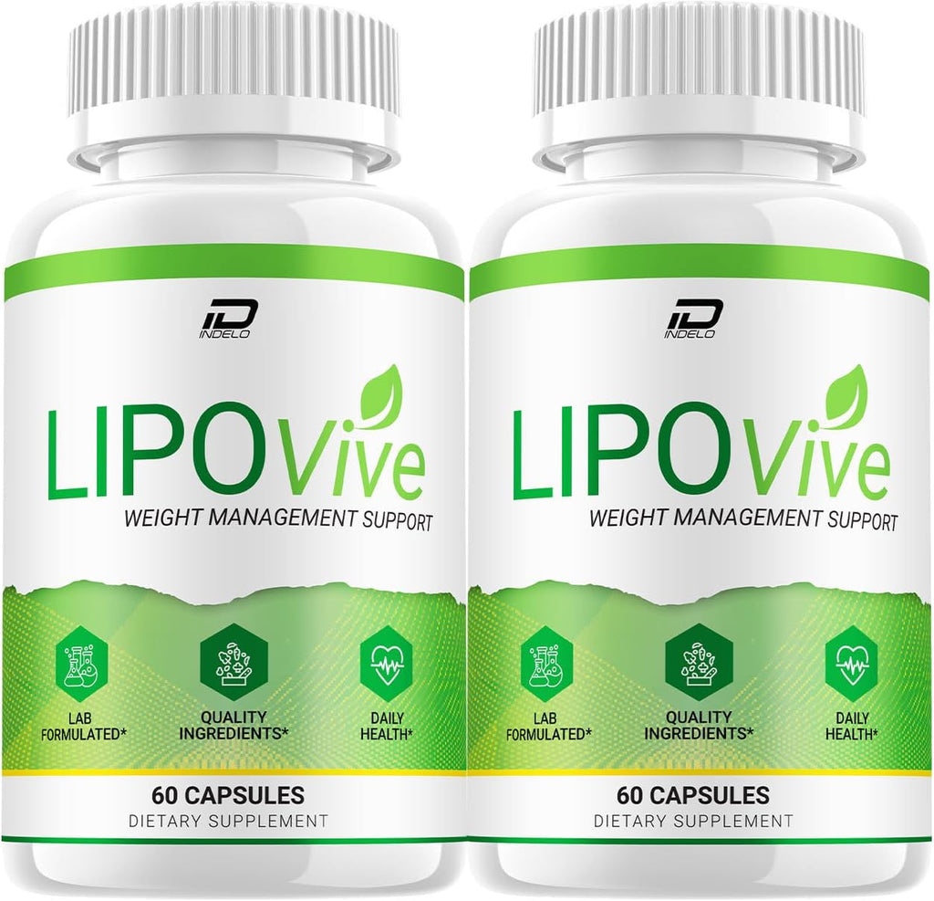 Lipo Vive Cápsulas - Fórmula Avanzada, Complemento Alimenticio (2 Paquetes - 120 Cápsulas)