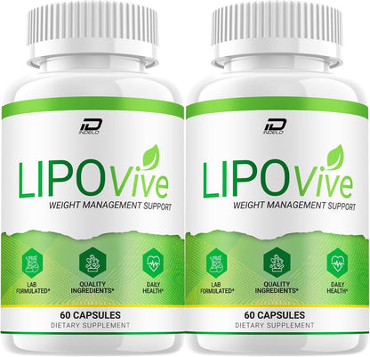 Lipo Vive Cápsulas - Fórmula Avanzada, Complemento Alimenticio (2 Paquetes - 120 Cápsulas) – Image 1