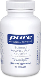 Pure Encapsulations Ácido Ascórbico Amortiguado Cápsulas | Vitamina C para personas sensibles | 250 Cápsulas
